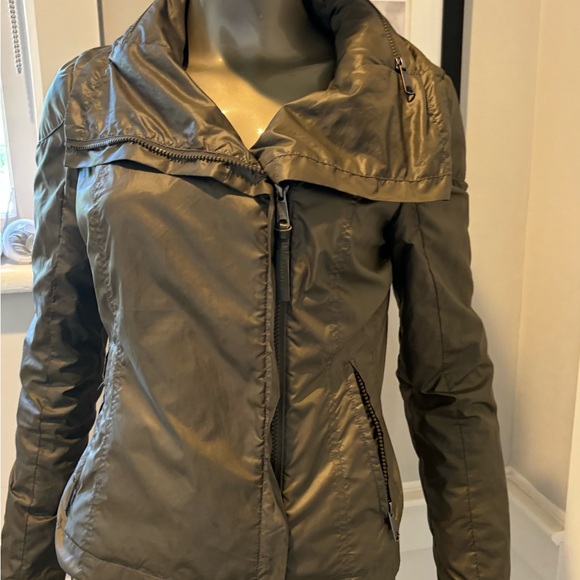 MACKAGE GREY LIGHWEIGHT MOTORCYCLE BIKER  bomber motorcycle jacket small - Picture 10 of 13